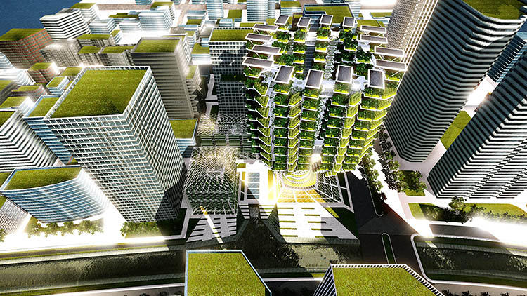 This Is The Future: Tree-Shaped Vertical Farms That Grow 24 Acres Of Crops...